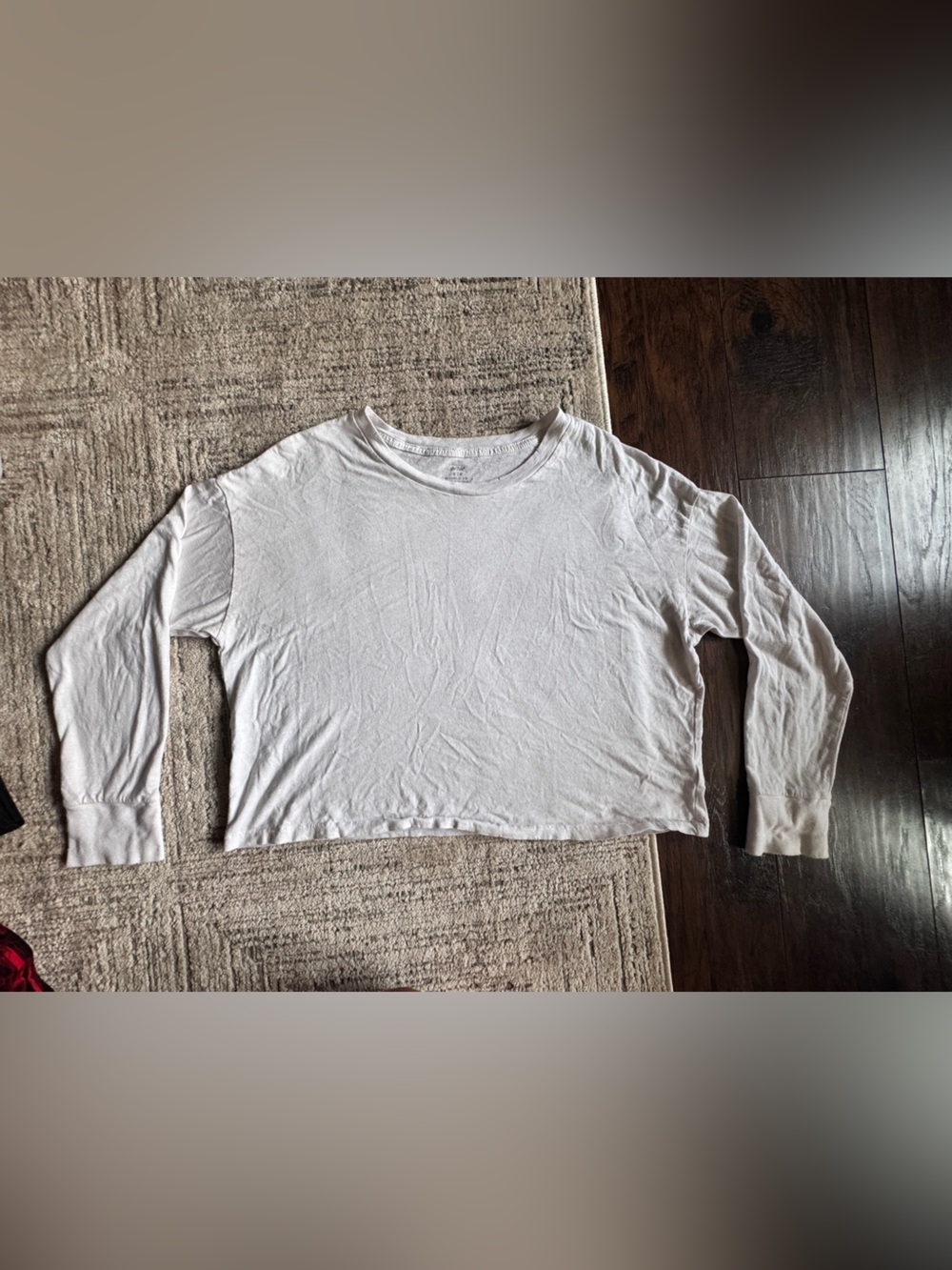 aerie White Long Sleeve Crewneck Tee